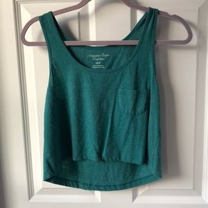 Green crop top